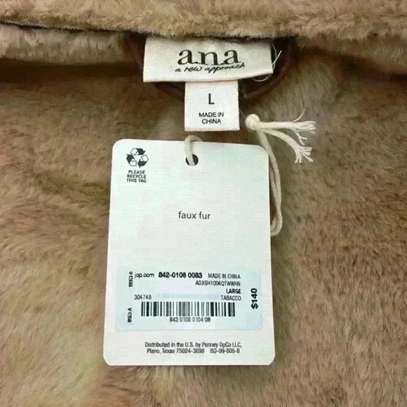 a.n.a Midweight Motorcycle Jacket with Faux Fur Size Large NWT - Picture 13 of 16